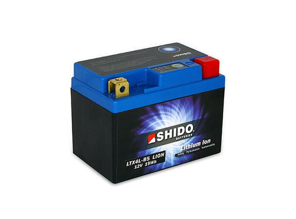 Shido LTX4L-BS Lithium Batteri 12V, 1.6Ah, 95Wh, 113x70x85 